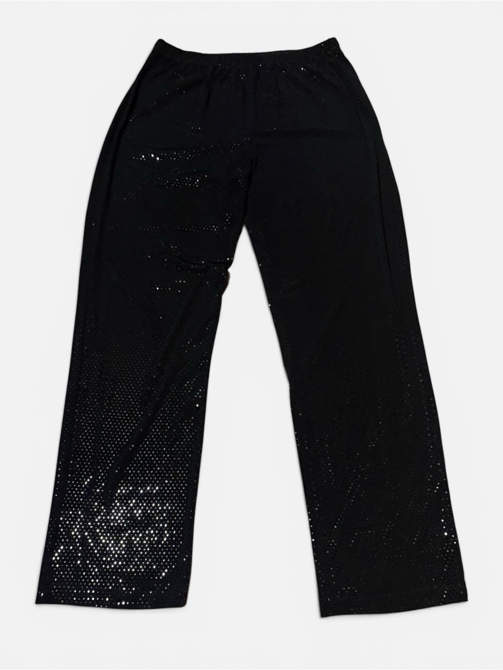 Clara sun woo Black Sparkle Wide Leg Pants